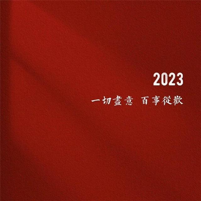 2023好运文字红色背景头像图片