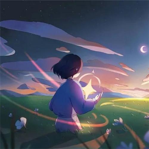 头像女手绘插画图片 清新唯美