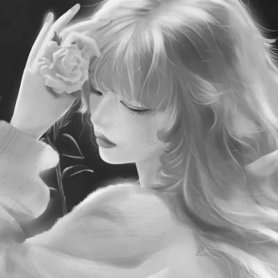 女头像ins风漫画黑白