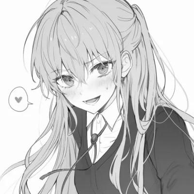 女头像ins风漫画黑白