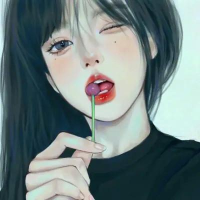 超火超好看的女生手绘头像图片