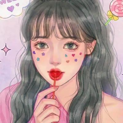 超火超好看的女生手绘头像图片