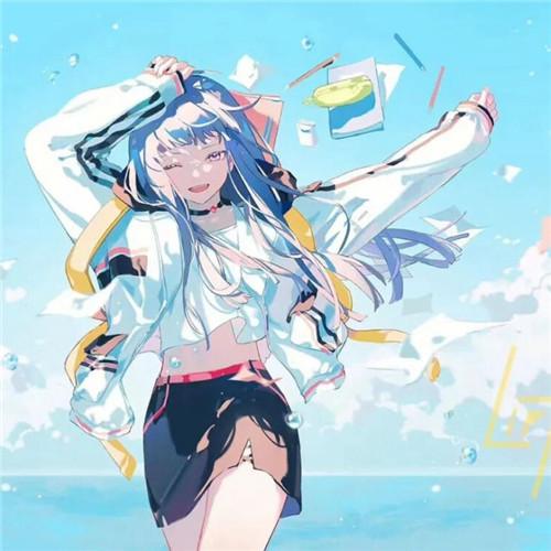 头像女手绘插画图片 清新唯美