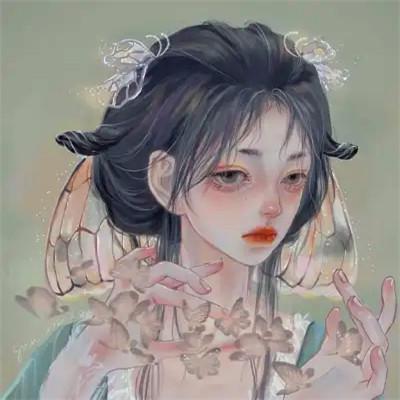 超火超好看的女生手绘头像图片