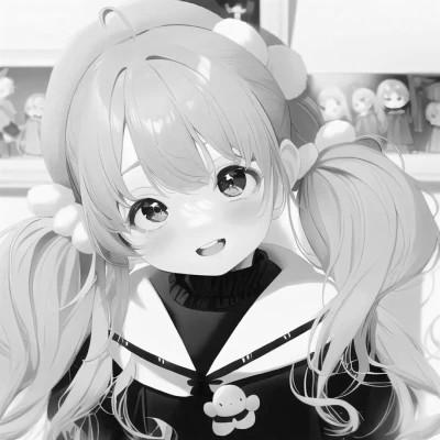 女头像ins风漫画黑白