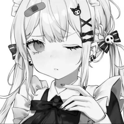 女头像ins风漫画黑白