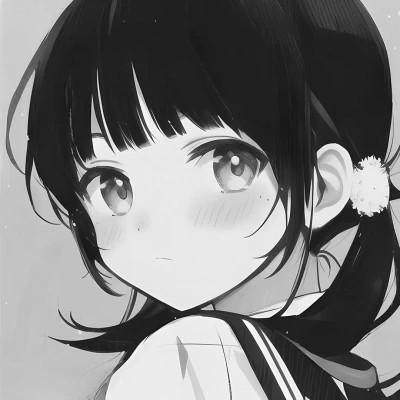 女头像ins风漫画黑白