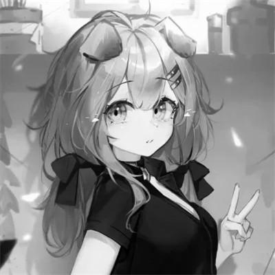 女头像ins风漫画黑白