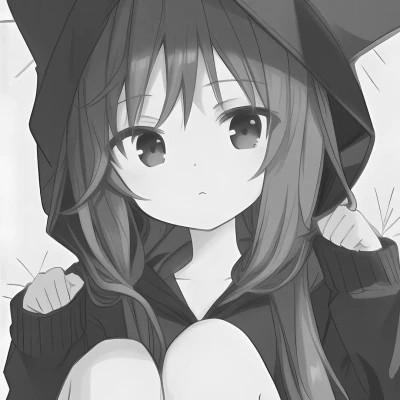 女头像ins风漫画黑白