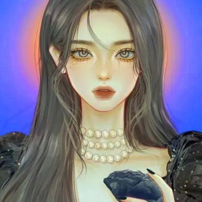 超火超好看的女生手绘头像图片