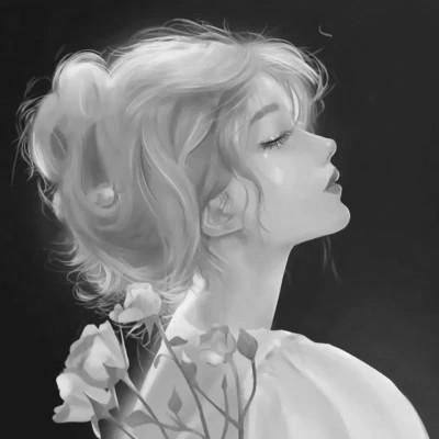 女头像ins风漫画黑白