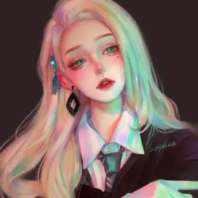 超火超好看的女生手绘头像图片