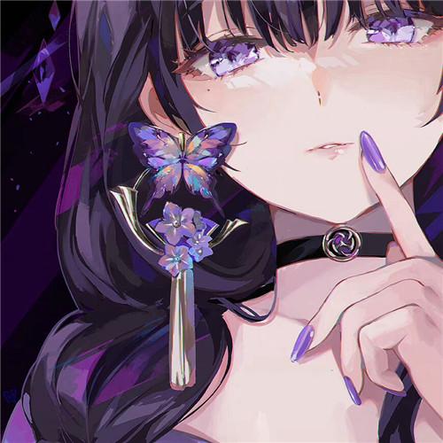 头像女手绘插画图片 清新唯美