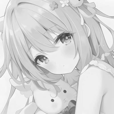 女头像ins风漫画黑白