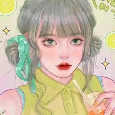 超火超好看的女生手绘头像图片