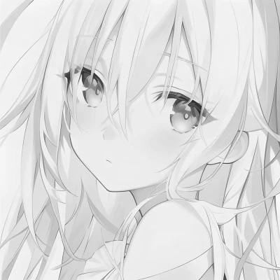 女头像ins风漫画黑白