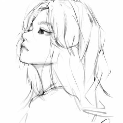 女头像ins风漫画黑白