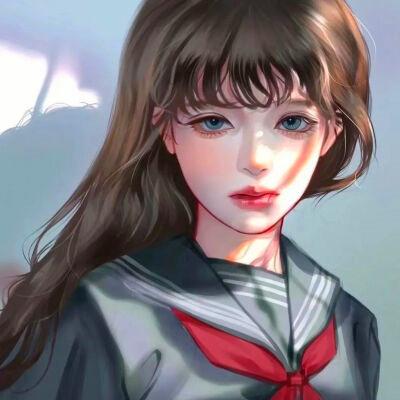 超火超好看的女生手绘头像图片