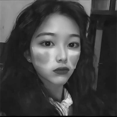 高清好看的黑白女生头像