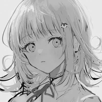 女头像ins风漫画黑白