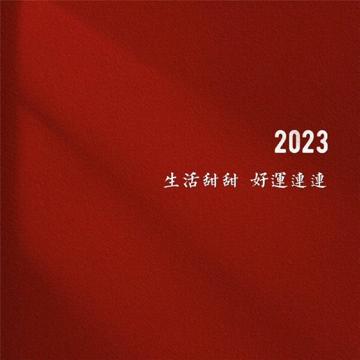 2023好运文字红色背景头像图片