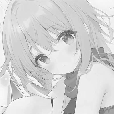 女头像ins风漫画黑白