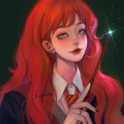 超火超好看的女生手绘头像图片
