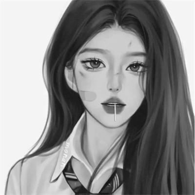女头像ins风漫画黑白