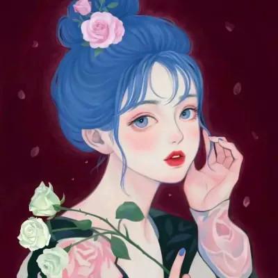优质手绘头像女 高清好看的微信头像手绘女生图片