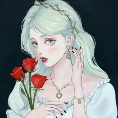 优质手绘头像女 高清好看的微信头像手绘女生图片