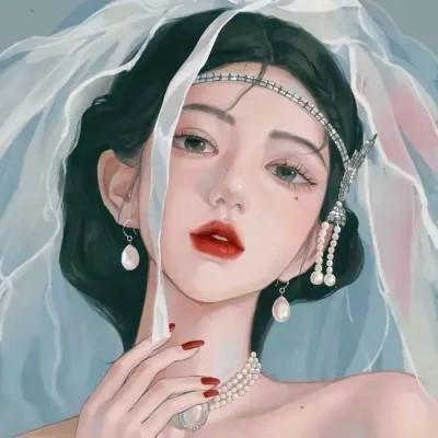 优质手绘头像女 高清好看的微信头像手绘女生图片