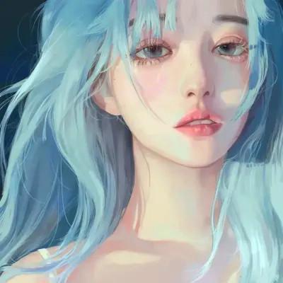 优质手绘头像女 高清好看的微信头像手绘女生图片