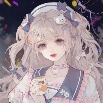 闺蜜多人女生头像手绘卡通图片