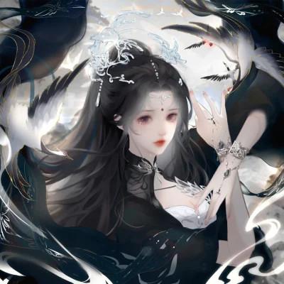 动漫头像女生组团开黑 同人不同颜色