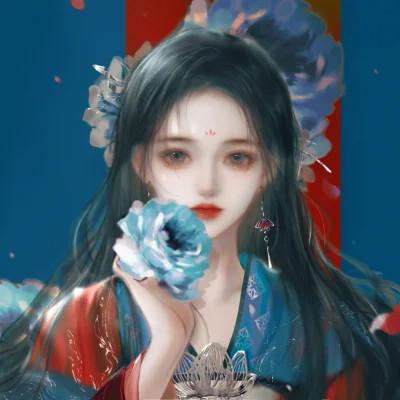 动漫头像女生组团开黑 同人不同颜色