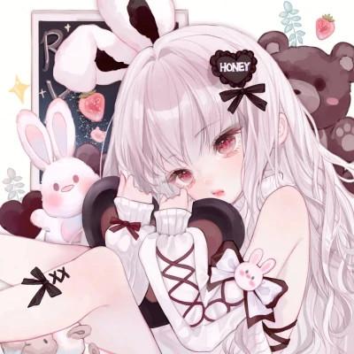 闺蜜多人女生头像手绘卡通图片