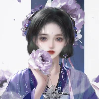 动漫头像女生组团开黑 同人不同颜色