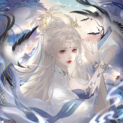 动漫头像女生组团开黑 同人不同颜色