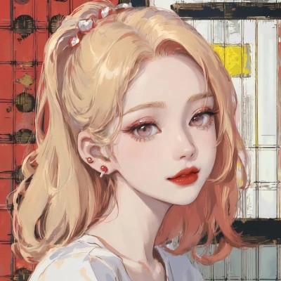 高级女生ai头像图片