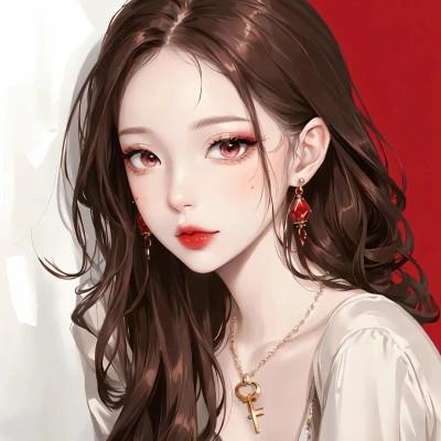 高级女生ai头像图片