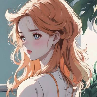 高级女生ai头像图片