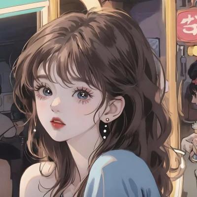 高级女生ai头像图片
