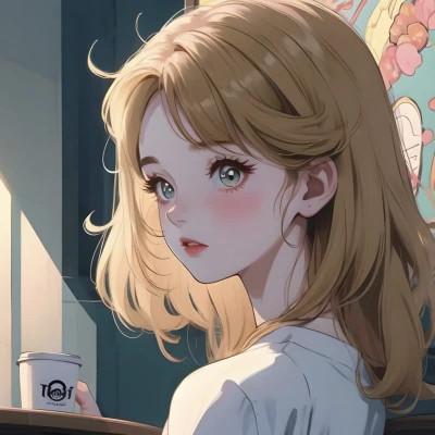 高级女生ai头像图片