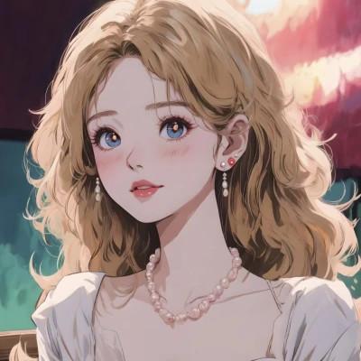 高级女生ai头像图片