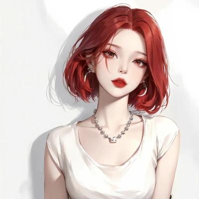 高级女生ai头像图片