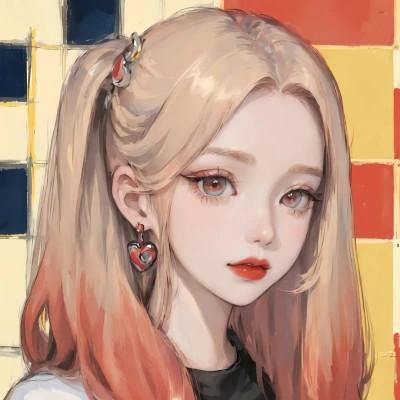 高级女生ai头像图片