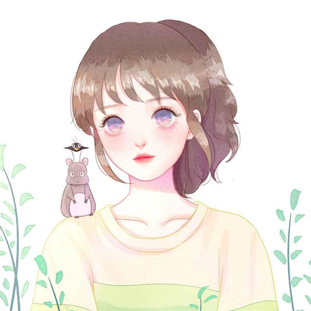 宫崎骏插画手绘女生头像图片 经典人物