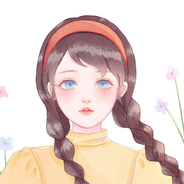 宫崎骏插画手绘女生头像图片 经典人物