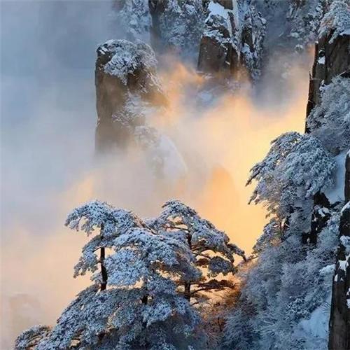 银装素裹黄山雪景风景头像图片 如仙似幻