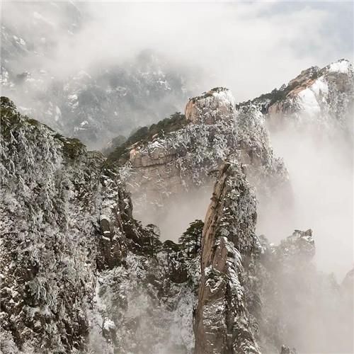 银装素裹黄山雪景风景头像图片 如仙似幻